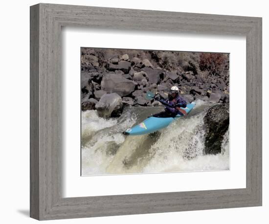 Rio Grande River Kayaking, New Mexico, USA-Lee Kopfler-Framed Photographic Print