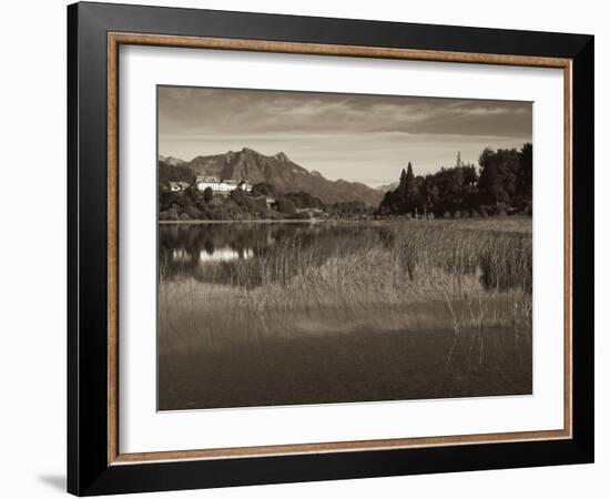 Rio Negro Province, Lake District, Llao Llao, Hotel Llao Llao and Andes Mountains, Argentina-Walter Bibikow-Framed Photographic Print