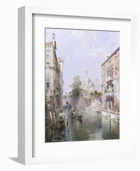 Rio San Bernardo, Venice-Franz Richard Unterberger-Framed Giclee Print