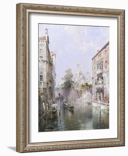 Rio San Bernardo, Venice-Franz Richard Unterberger-Framed Giclee Print