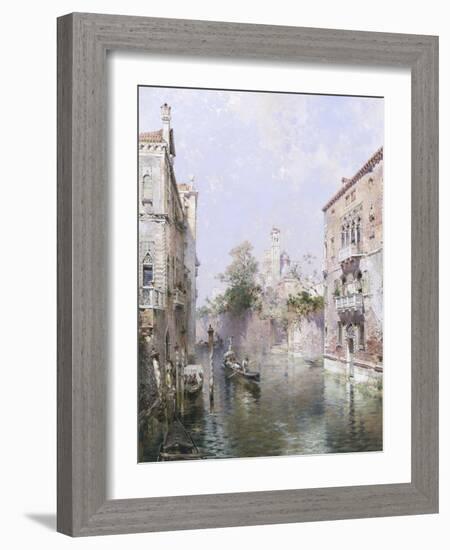 Rio San Bernardo, Venice-Franz Richard Unterberger-Framed Giclee Print