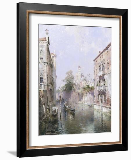 Rio San Bernardo, Venice-Franz Richard Unterberger-Framed Giclee Print