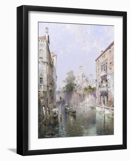 Rio San Bernardo, Venice-Franz Richard Unterberger-Framed Giclee Print