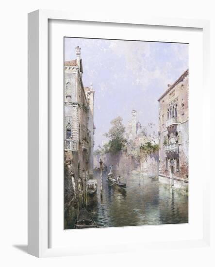 Rio San Bernardo, Venice-Franz Richard Unterberger-Framed Giclee Print