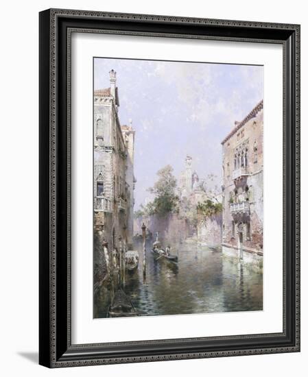 Rio San Bernardo, Venice-Franz Richard Unterberger-Framed Giclee Print