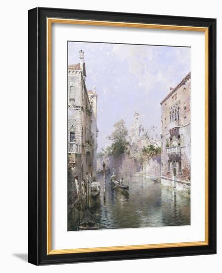 Rio San Bernardo, Venice-Franz Richard Unterberger-Framed Giclee Print