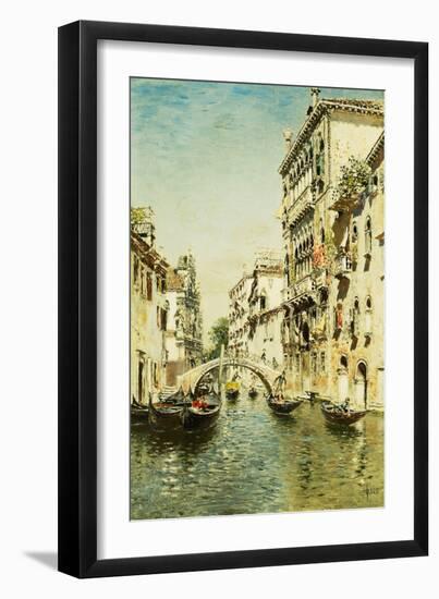 Rio Santa Marina (Oil on Panel)-Martin Rico y Ortega-Framed Giclee Print