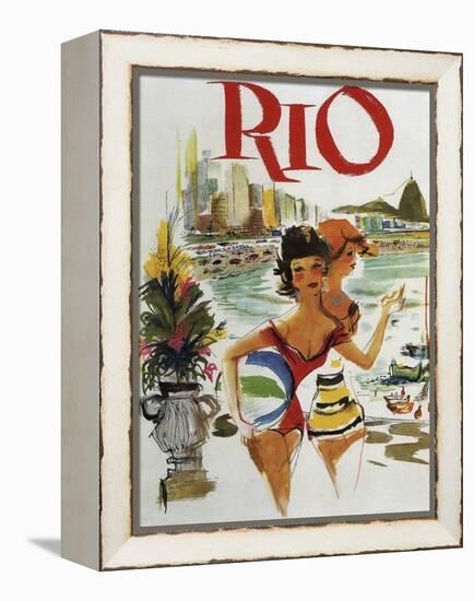 Rio Travel Poster-null-Framed Premier Image Canvas