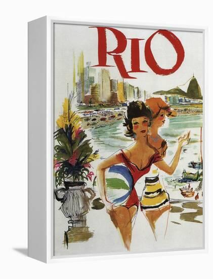 Rio Travel Poster-null-Framed Premier Image Canvas