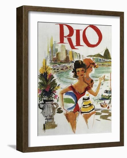 Rio Travel Poster-null-Framed Giclee Print