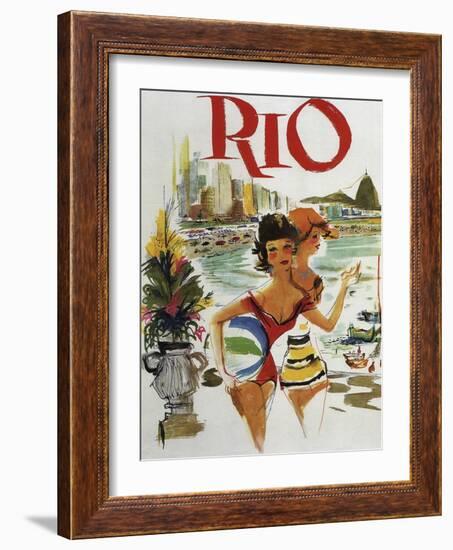 Rio Travel Poster-null-Framed Giclee Print