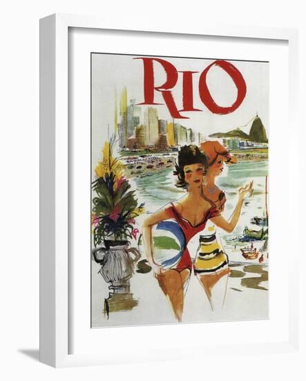 Rio Travel Poster-null-Framed Giclee Print