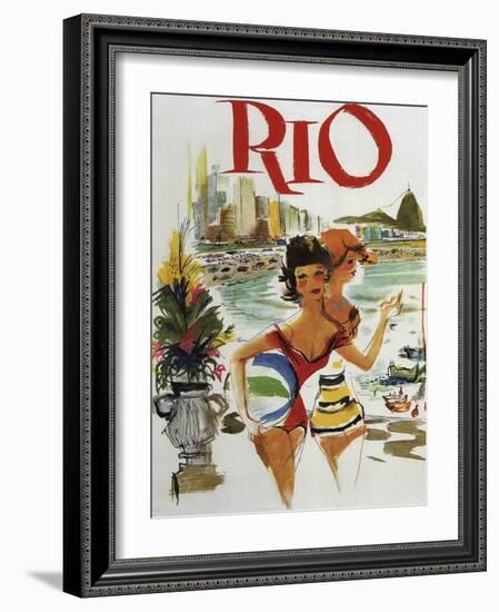 Rio Travel Poster-null-Framed Giclee Print