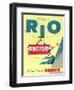 "Rio" Vintage Travel Poster, International Airways-Piddix-Framed Art Print