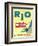 "Rio" Vintage Travel Poster, International Airways-Piddix-Framed Art Print