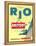 "Rio" Vintage Travel Poster, International Airways-Piddix-Framed Stretched Canvas