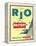 "Rio" Vintage Travel Poster, International Airways-Piddix-Framed Stretched Canvas