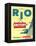 "Rio" Vintage Travel Poster, International Airways-Piddix-Framed Stretched Canvas