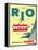 "Rio" Vintage Travel Poster, International Airways-Piddix-Framed Stretched Canvas
