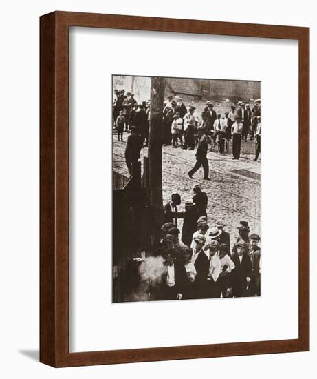 Riot during a strike by Standard Oil workers, Bayonne, New Jersey, USA, 1915-Unknown-Framed Photographic Print