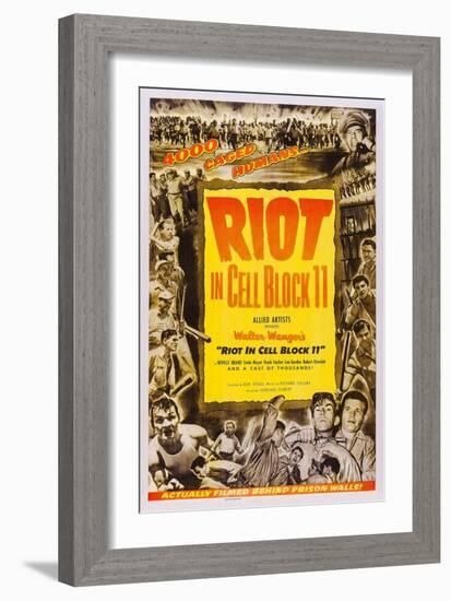 Riot in Cell Block 11, Neville Brand, (Bottom Right), 1954-null-Framed Art Print