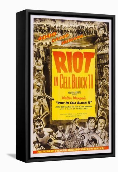 Riot in Cell Block 11, Neville Brand, (Bottom Right), 1954-null-Framed Stretched Canvas