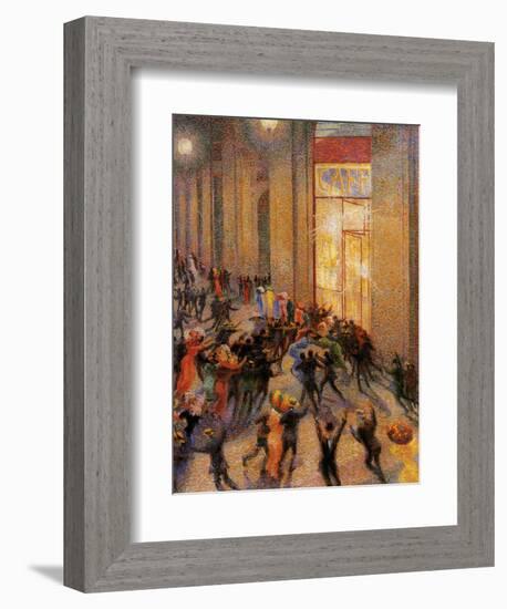 Riot in the Galleria-Umberto Boccioni-Framed Giclee Print