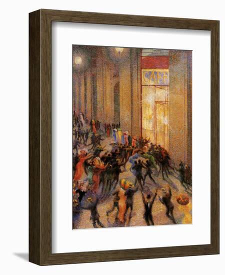 Riot in the Galleria-Umberto Boccioni-Framed Giclee Print