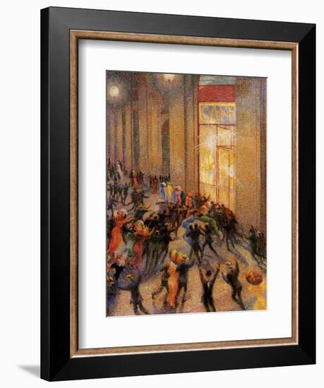 Riot in the Galleria-Umberto Boccioni-Framed Giclee Print