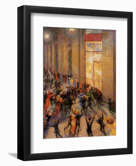 Riot in the Galleria-Umberto Boccioni-Framed Giclee Print