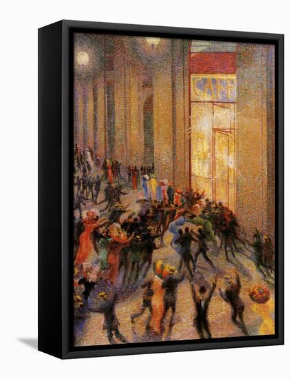 Riot in the Galleria-Umberto Boccioni-Framed Premier Image Canvas