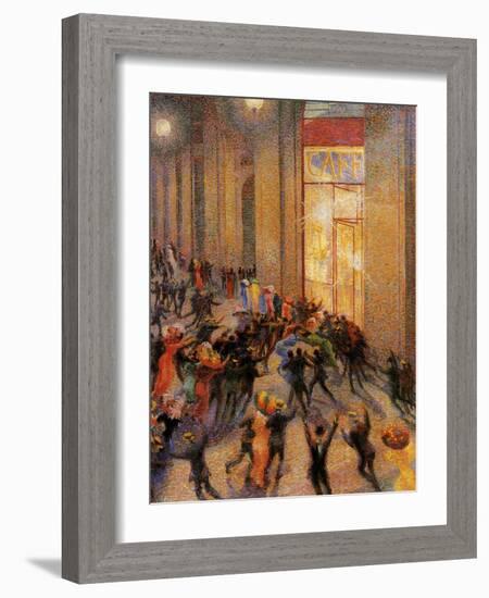 Riot in the Galleria-Umberto Boccioni-Framed Giclee Print