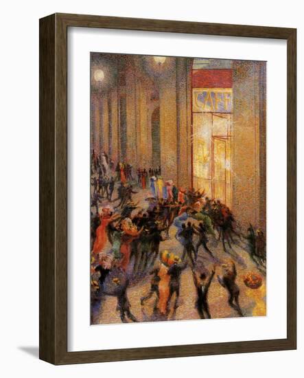 Riot in the Galleria-Umberto Boccioni-Framed Giclee Print