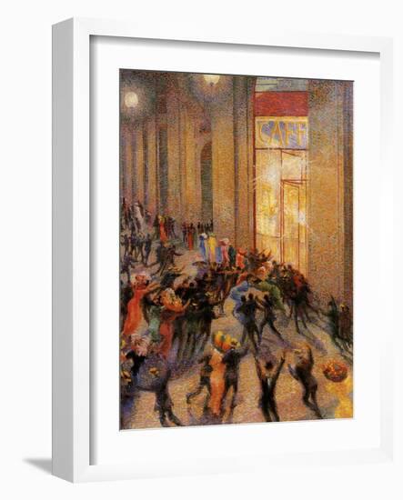 Riot in the Galleria-Umberto Boccioni-Framed Giclee Print