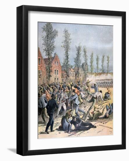 Rioting in Mons, Belgium, 1893-Henri Meyer-Framed Giclee Print