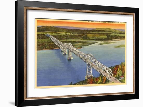 Rip Van Winkle Bridge, Hudson River, New York-null-Framed Art Print