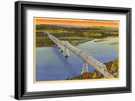 Rip Van Winkle Bridge, Hudson River, New York-null-Framed Art Print