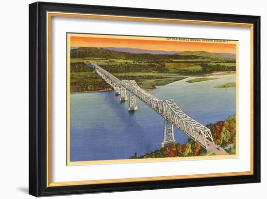 Rip Van Winkle Bridge, Hudson River, New York-null-Framed Art Print