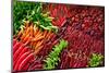 Ripe Red Thai Peppers Display-null-Mounted Art Print