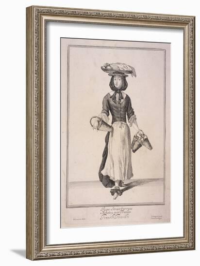 Ripe Strawberryes, Cries of London, 1688-Marcellus Laroon-Framed Giclee Print