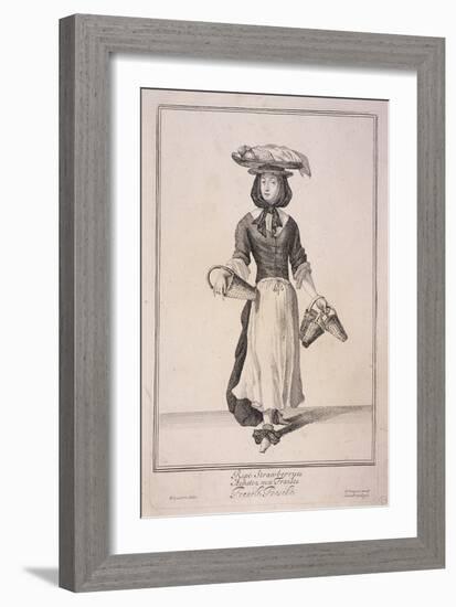 Ripe Strawberryes, Cries of London, 1688-Marcellus Laroon-Framed Giclee Print