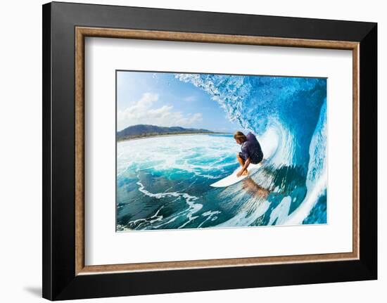 Rippin' the Mad Maui Curls-null-Framed Art Print