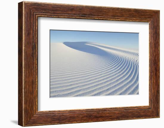 Ripple patterns in gypsum sand dunes, White Sands National Monument, New Mexico-Alan Majchrowicz-Framed Photographic Print