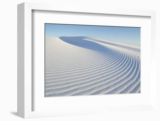 Ripple patterns in gypsum sand dunes, White Sands National Monument, New Mexico-Alan Majchrowicz-Framed Photographic Print