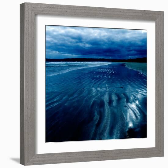 Ripples in the Sand on a Beach-Trigger Image-Framed Photographic Print