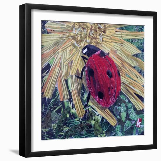 Rise' Ladybird on Chrysanthemum-Kirstie Adamson-Framed Giclee Print