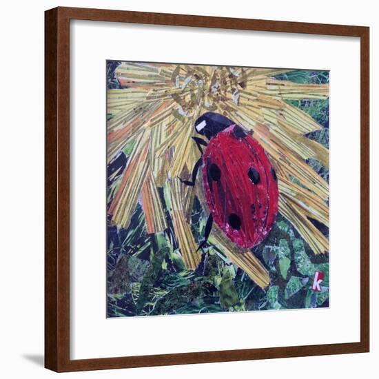 Rise' Ladybird on Chrysanthemum-Kirstie Adamson-Framed Giclee Print