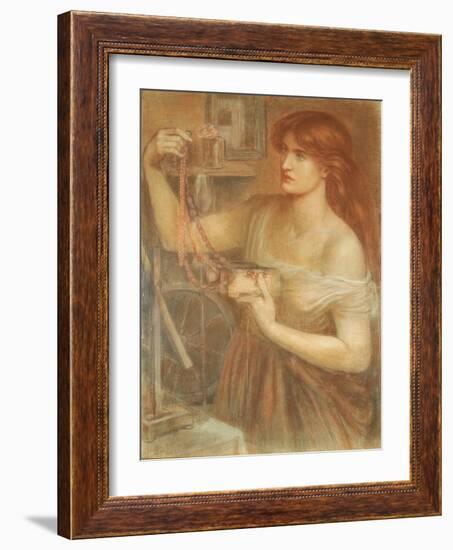 Risen at Dawn - Gretchen Discovering Faust's Jewels, 1868-Dante Gabriel Rossetti-Framed Giclee Print