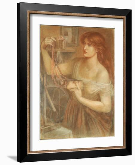 Risen at Dawn - Gretchen Discovering Faust's Jewels, 1868-Dante Gabriel Rossetti-Framed Giclee Print