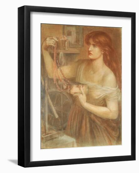 Risen at Dawn - Gretchen Discovering Faust's Jewels, 1868-Dante Gabriel Rossetti-Framed Giclee Print